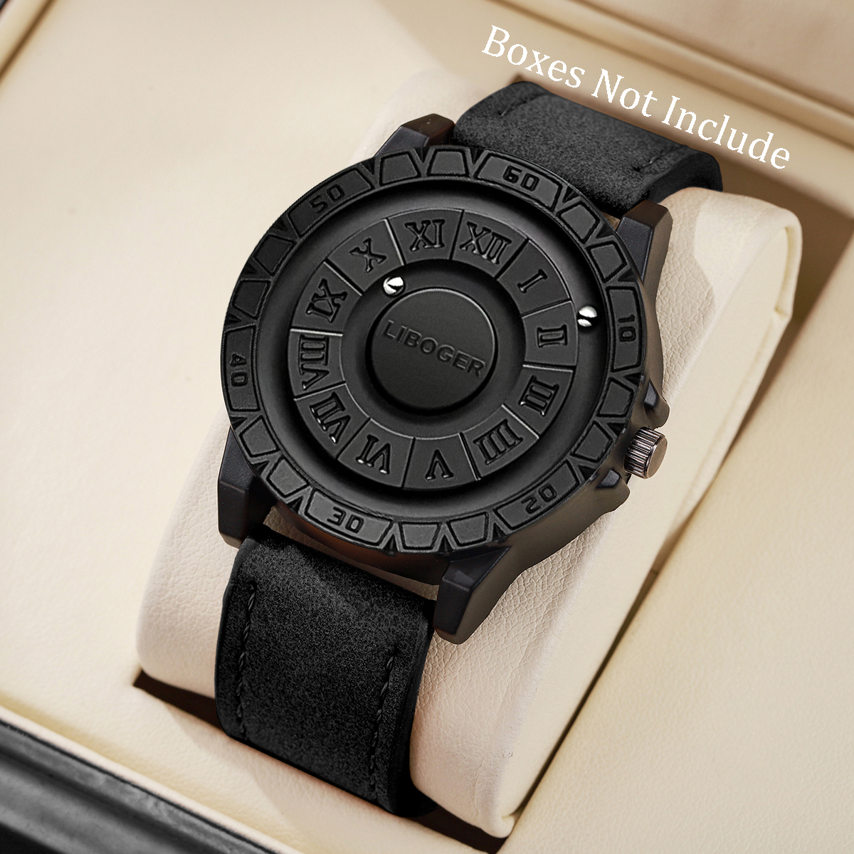 Leather Watch Band Men - Luxury Magnetic Suspension Men Business Watches
