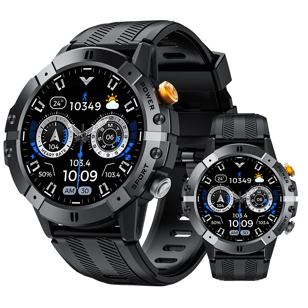 Rubber Strap Diver - Outdoor Military Smart Watch Bluetooth Call