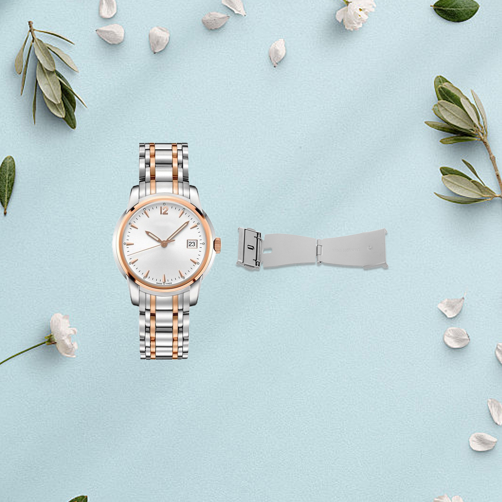 Butterfly Clasp Deployant - Solid Stainless Steel Watch Clasp Butterfly