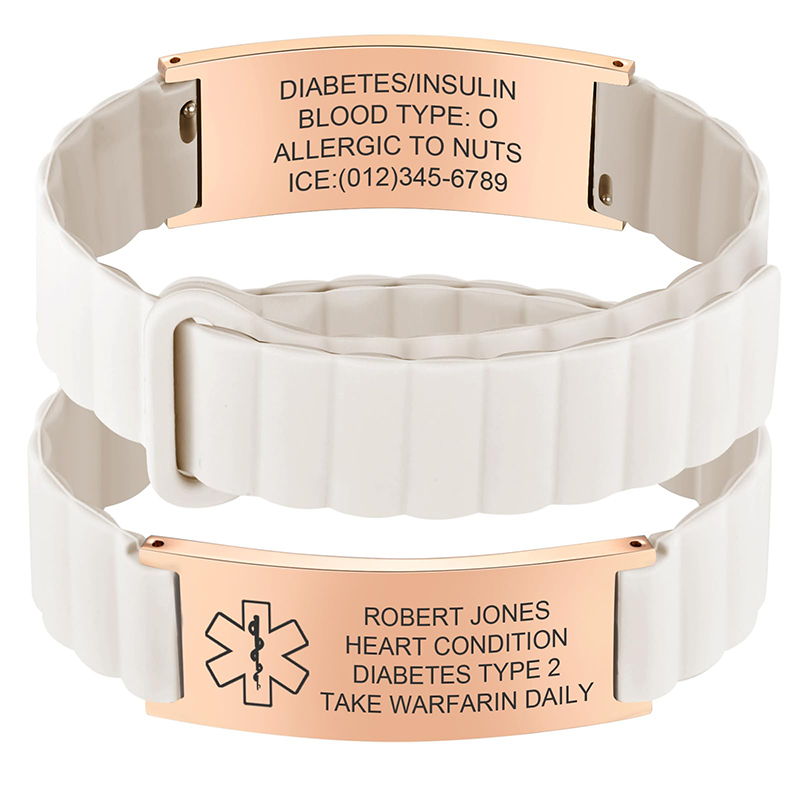 Custom Medical ID Bracelet for - مراجعة Silicone Band Women وسعره