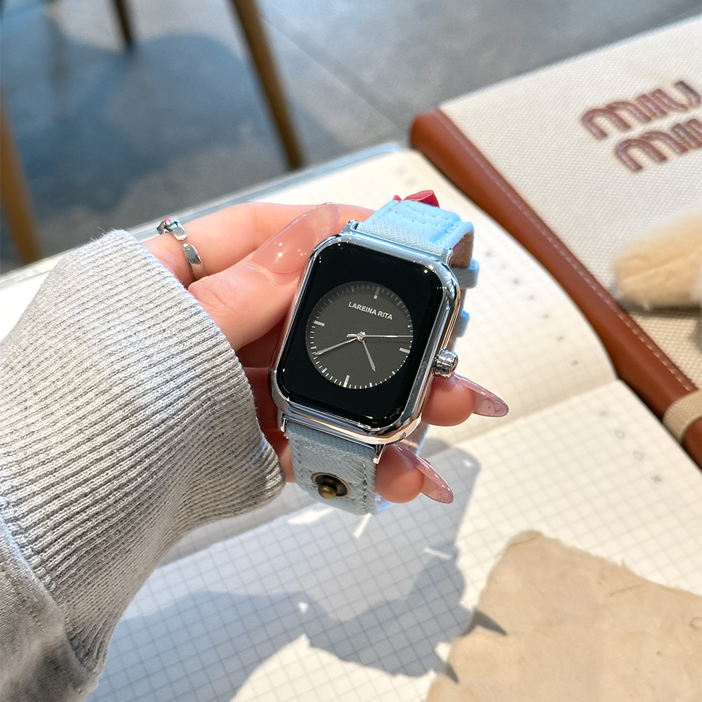 New Stylish Square Watch With  - مراجعة Canvas Strap Watch وسعره