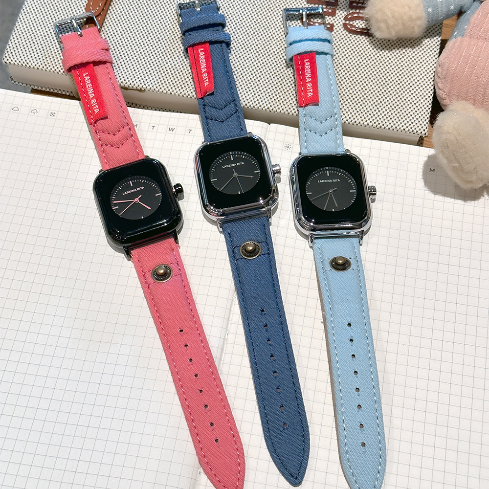 New Stylish Square Watch With  - مراجعة Canvas Strap Watch وسعره