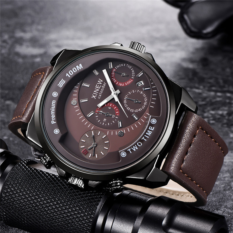 Original XINEW Brand Men Watch - مراجعة Leather Watch Band Men وسعره