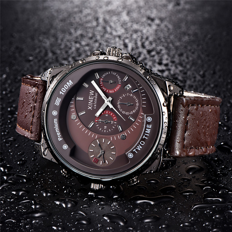 Original XINEW Brand Men Watch - مراجعة Leather Watch Band Men وسعره