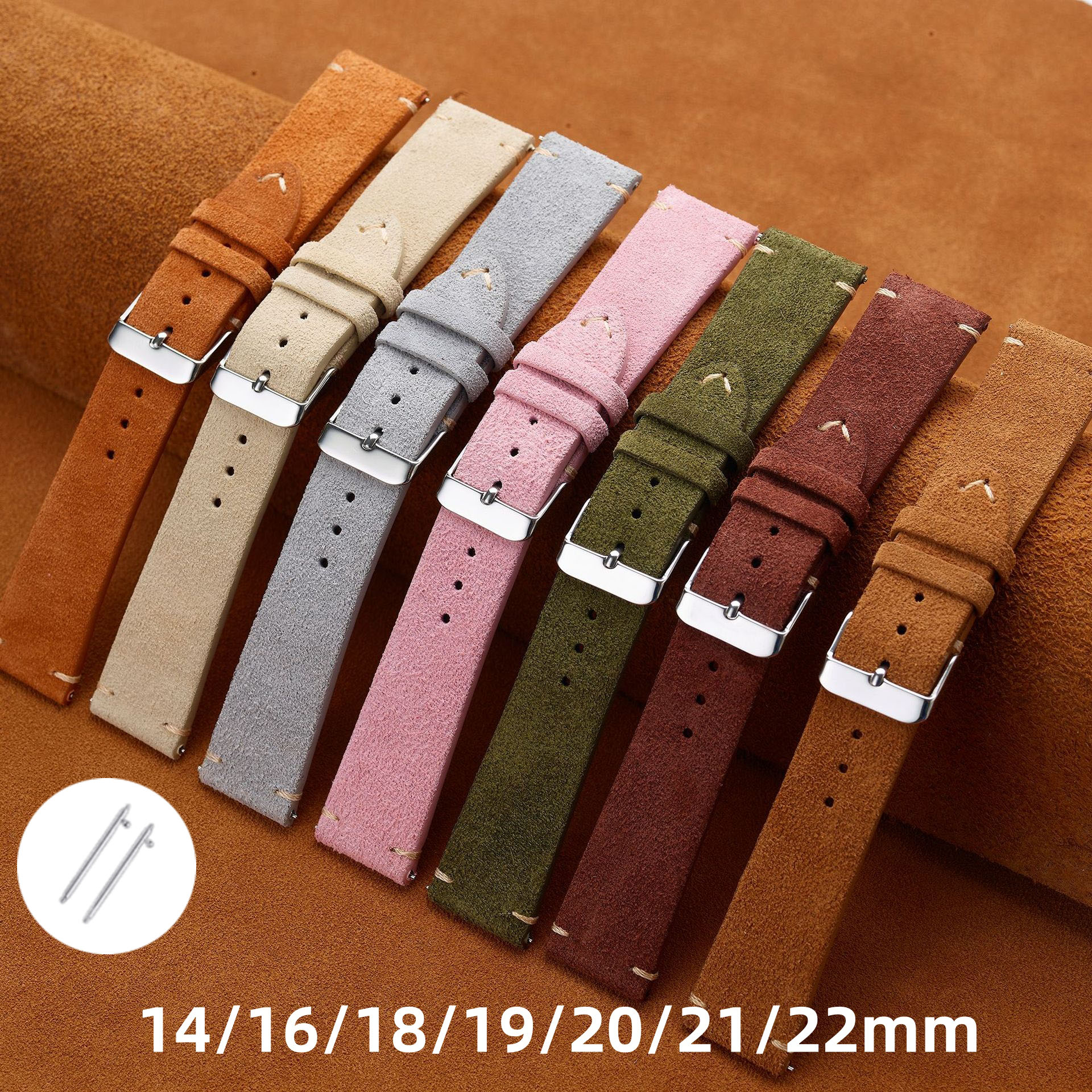 Suede Genuine Leather Watch St - مراجعة Suede Strap Watch وسعره