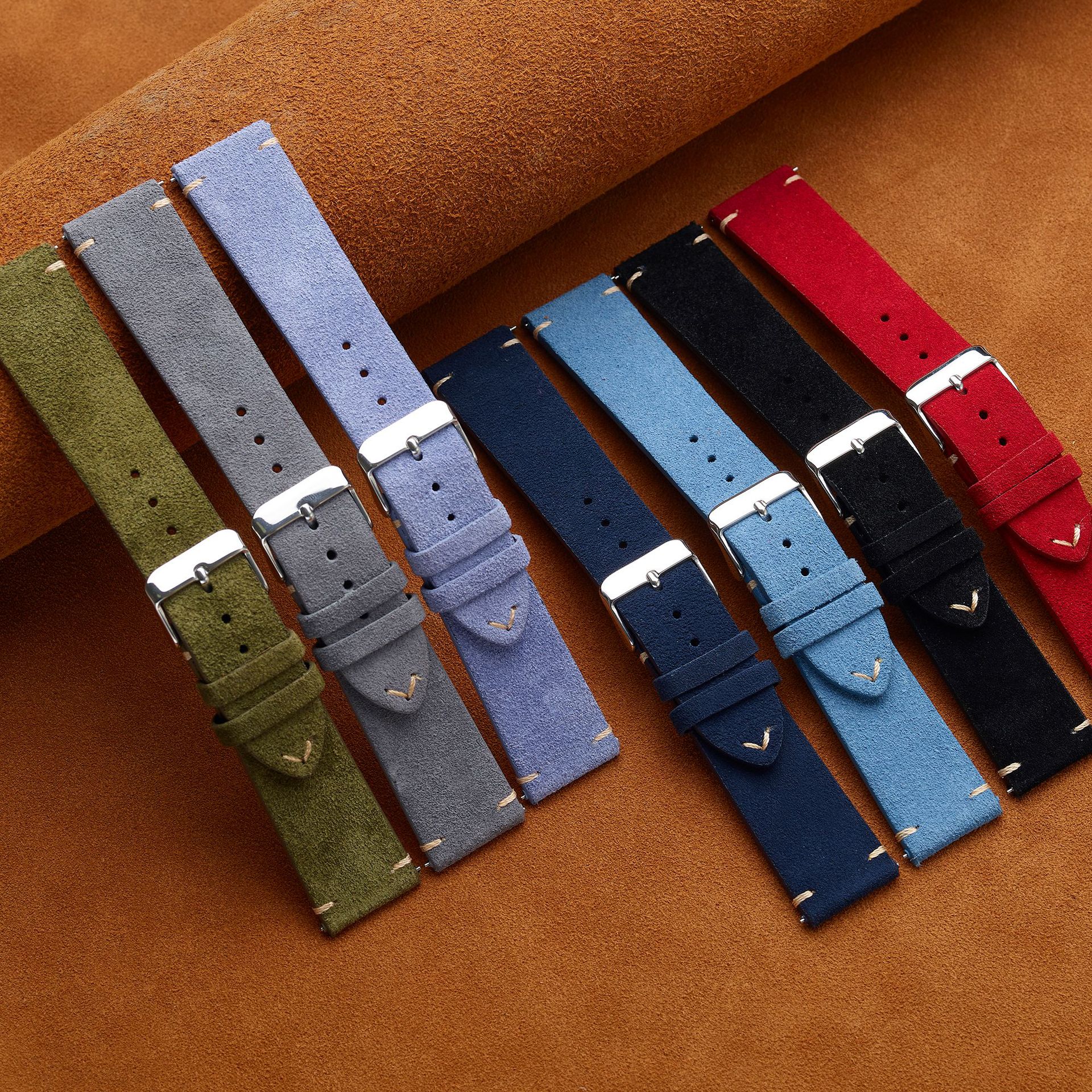Suede Genuine Leather Watch St - مراجعة Suede Strap Watch وسعره