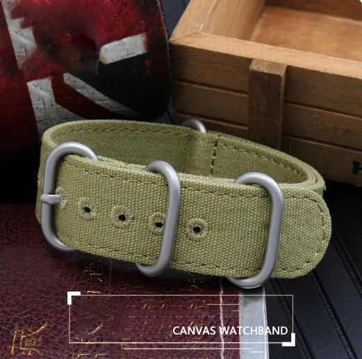 Thickened canvas Watch strap 2 - مراجعة Canvas Strap Watch وسعره