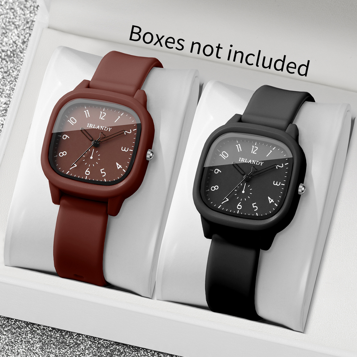 2PCS/Set Fashion Square Arabic - مراجعة Silicone Band Women وسعره