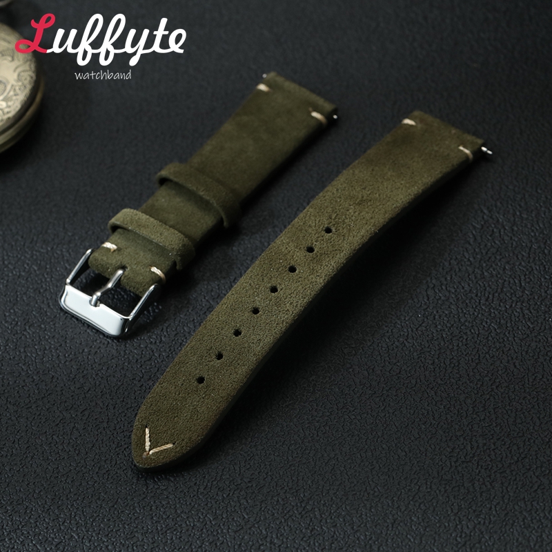 Vintage Suede Leather Watch Ba - مراجعة Suede Strap Watch وسعره