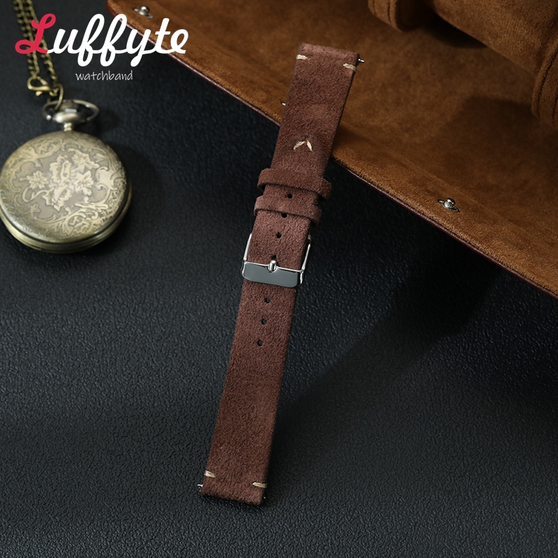 Vintage Suede Leather Watch Ba - مراجعة Suede Strap Watch وسعره