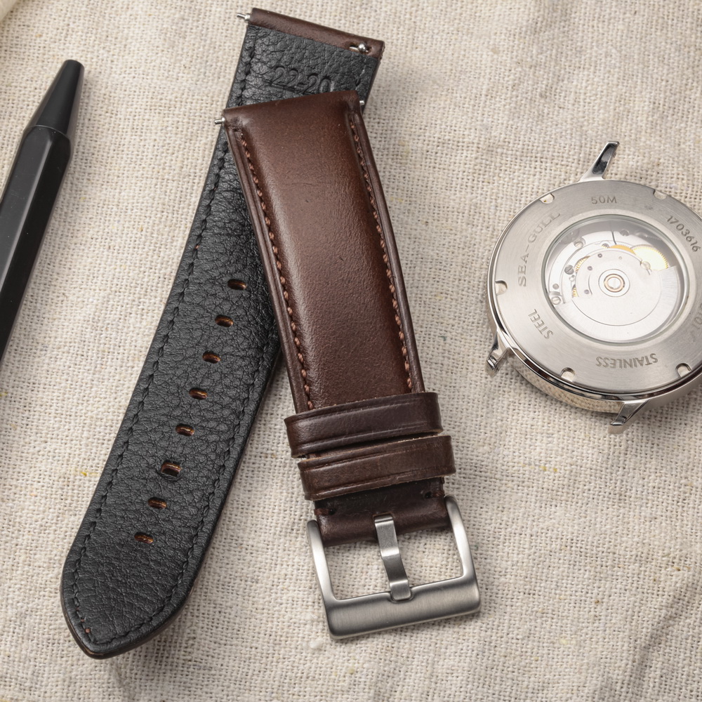 Hemsut Watch Bands Genuine Lea - مراجعة Leather Strap Quick Release وسعره