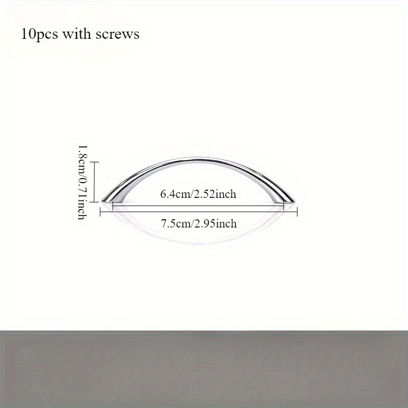 10pcs Zinc Alloy Curved Handle - مراجعة Curved Spring Bar وسعره