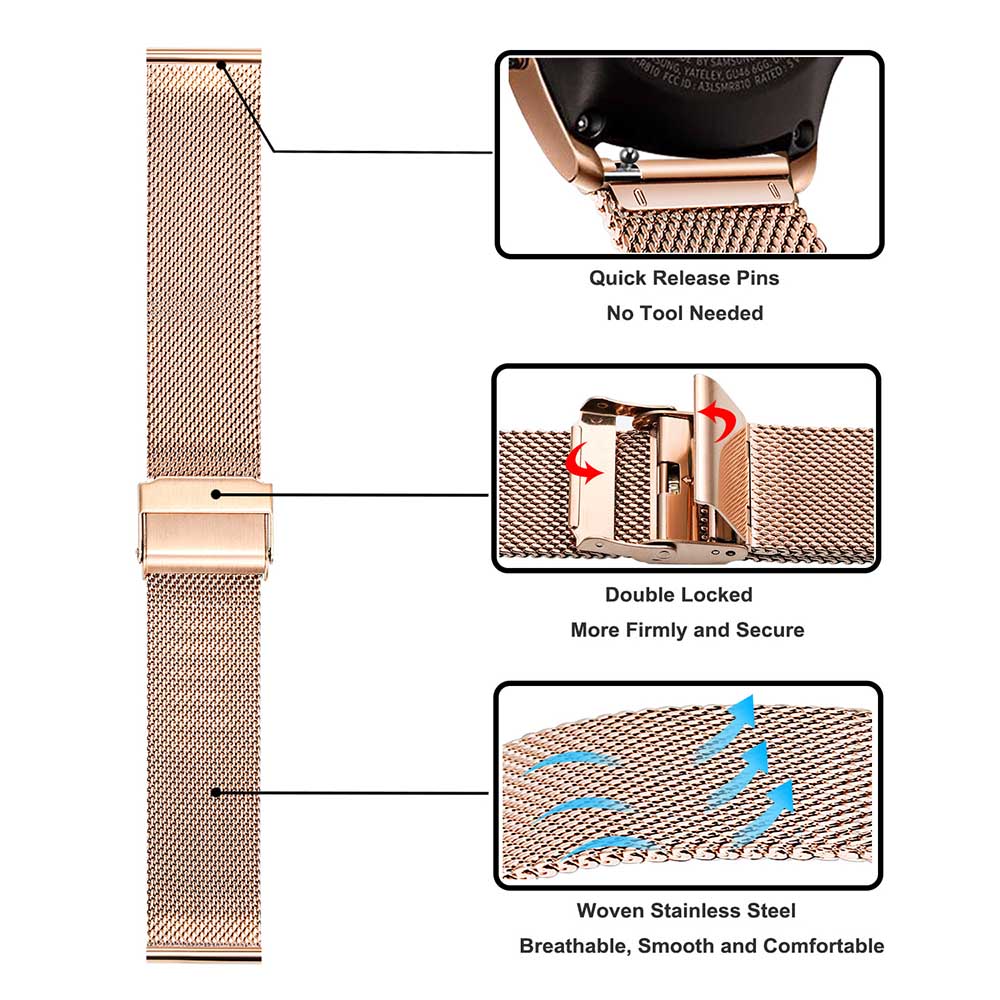 Metal Strap For Samsung Galaxy - مراجعة Mesh Strap Metal وسعره