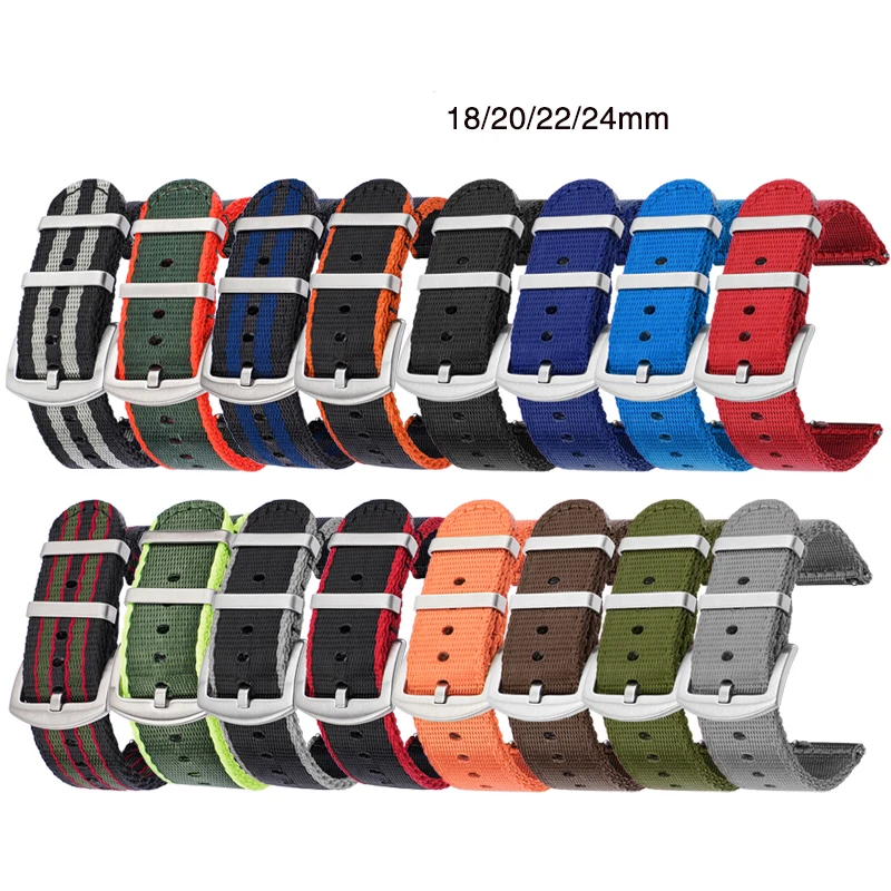 18/20/22/24mm Nylon Strap Men  - مراجعة Canvas Strap Watch وسعره