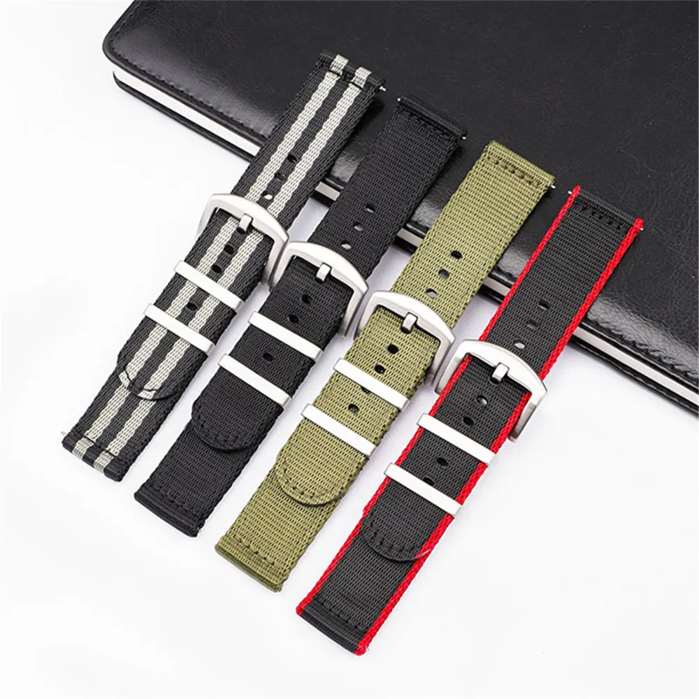 18/20/22/24mm Nylon Strap Men  - مراجعة Canvas Strap Watch وسعره