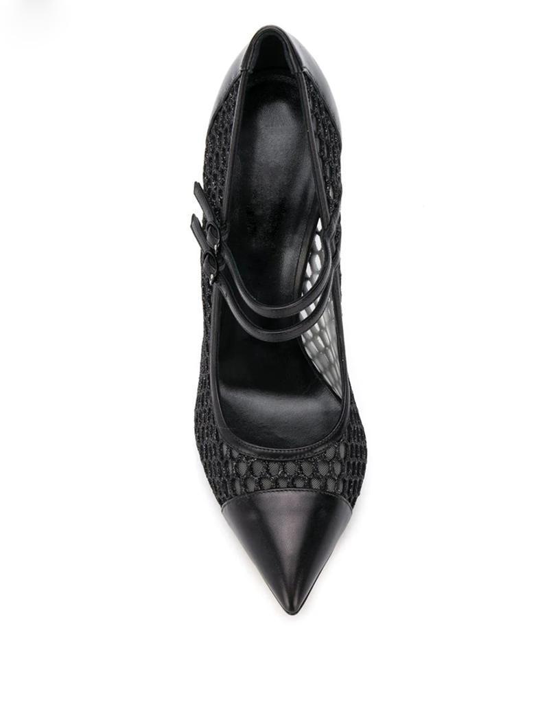 Sexy Mesh Patchwork Pointed To - مراجعة Mesh Strap Metal وسعره