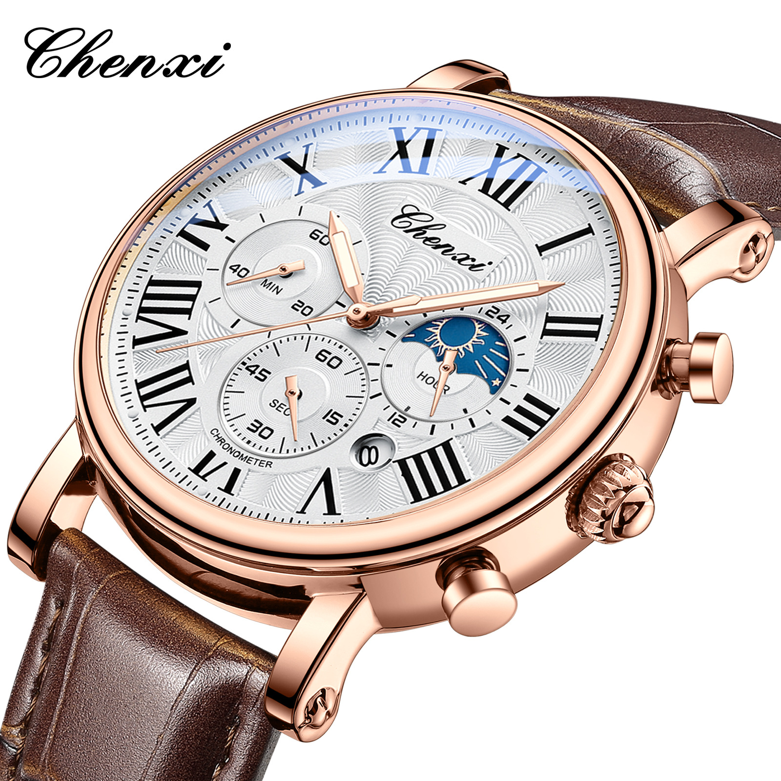 CHENXI 973 Men Quartz Watch Fa - مراجعة Leather Watch Band Men وسعره
