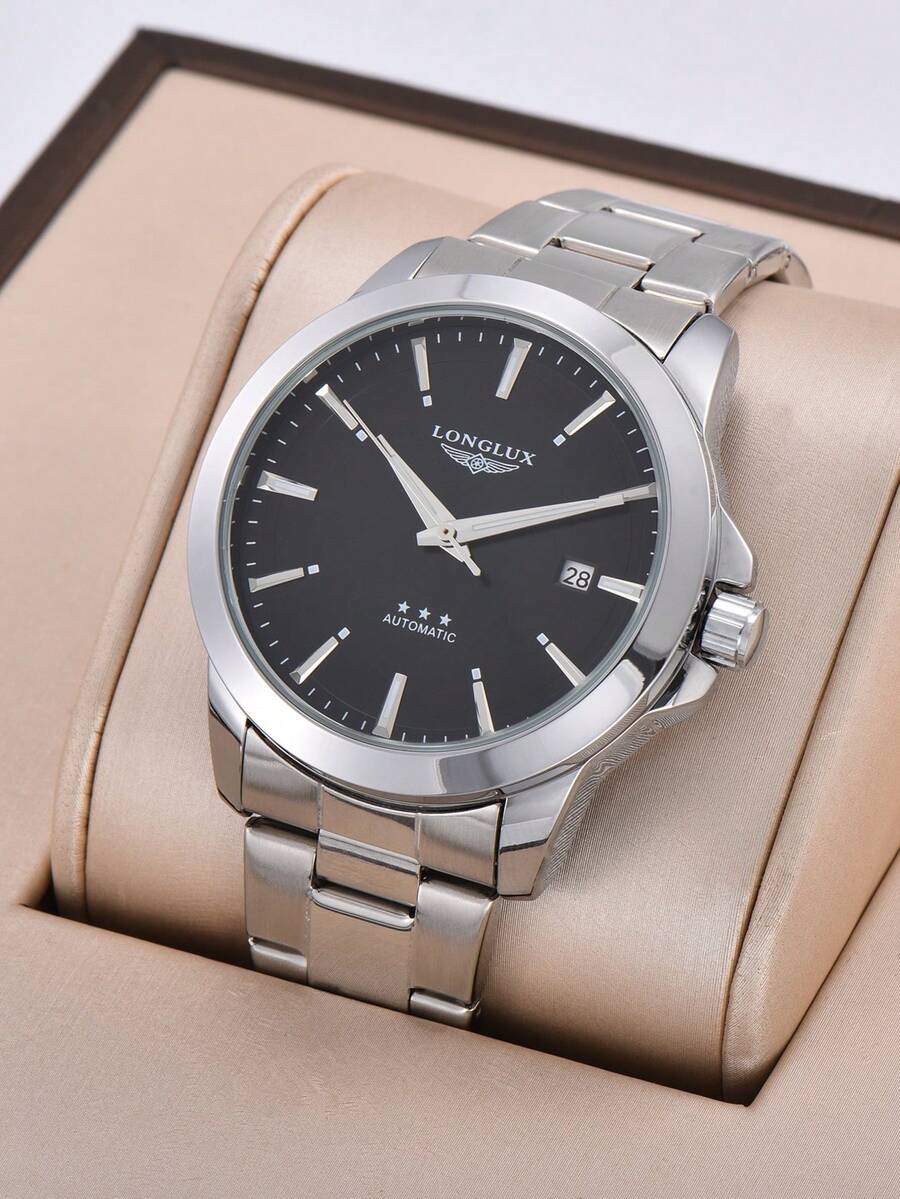 LONGLUX 1pc Men's Automatic Me - مراجعة Butterfly Clasp Deployant وسعره