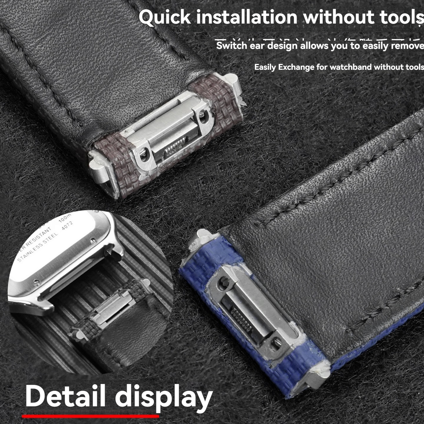 For Cartier waterproof quick r - مراجعة Leather Strap Quick Release وسعره