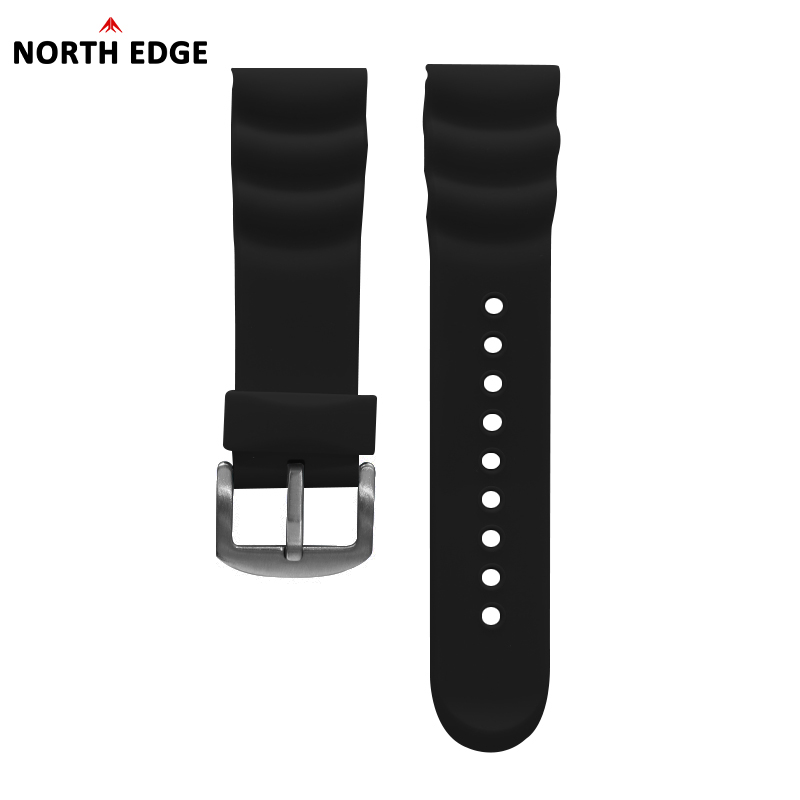 NORTH EDGE 24MM Rubber Watch S - مراجعة Rubber Strap Diver وسعره