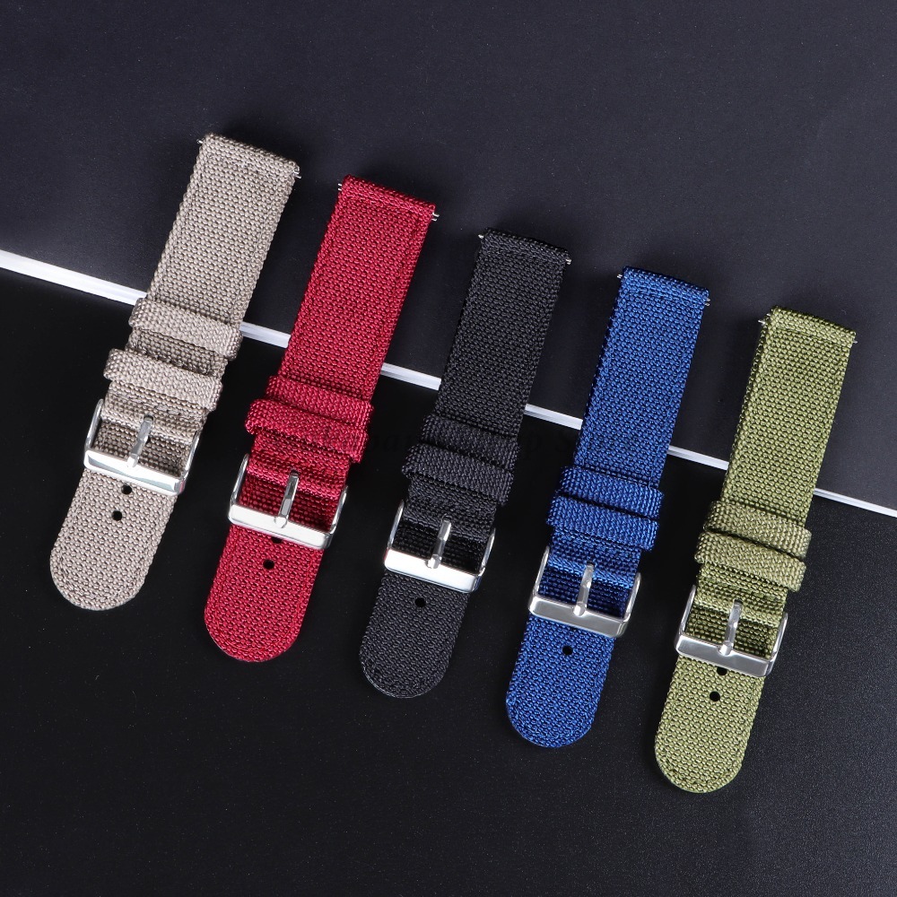 18 20 22 24mm Nylon Canvas Str - مراجعة Nato Strap Nylon وسعره