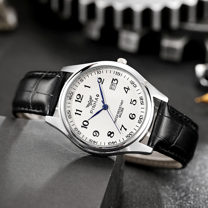 Casual Fashion Leather Strap M - مراجعة Leather Watch Band Men وسعره