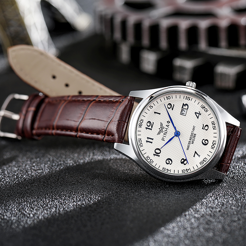 Casual Fashion Leather Strap M - مراجعة Leather Watch Band Men وسعره