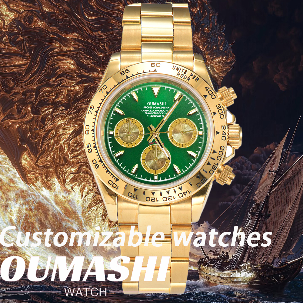 Customized 39mm VK63 Watch Men - مراجعة Stainless Bracelet Diver وسعره