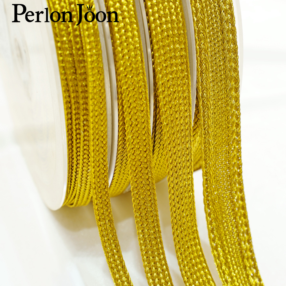 10yards Gold  thread strap web - مراجعة Perlon Strap Woven وسعره