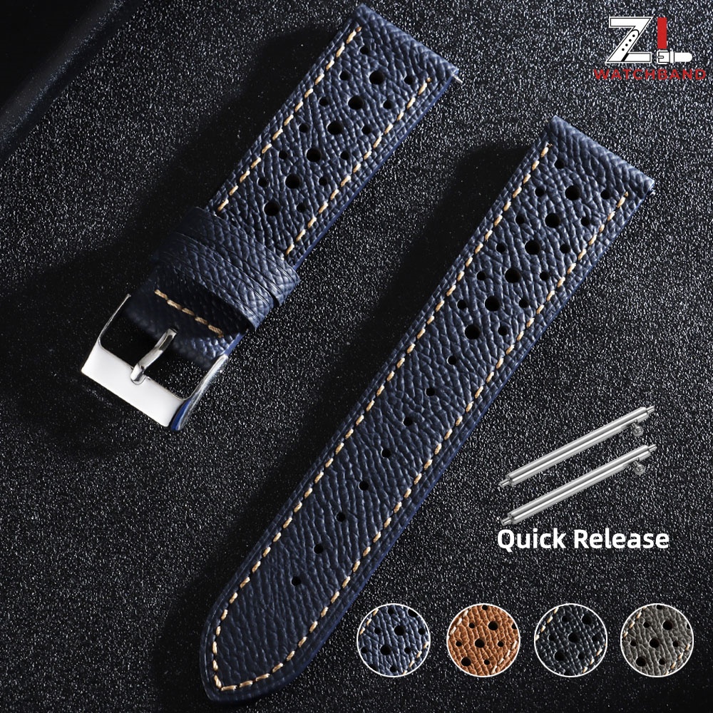 18mm 19mm 20mm 22mm Breathable - مراجعة Leather Strap Quick Release وسعره