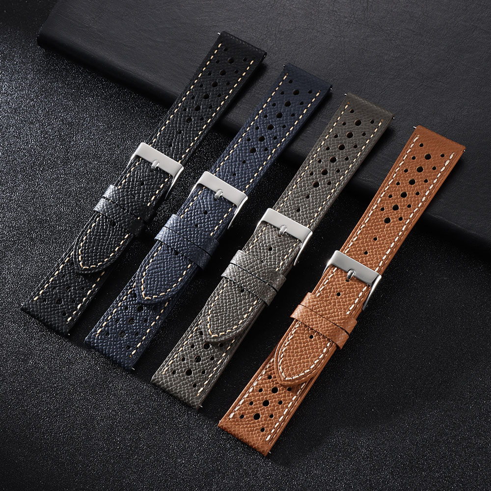 18mm 19mm 20mm 22mm Breathable - مراجعة Leather Strap Quick Release وسعره