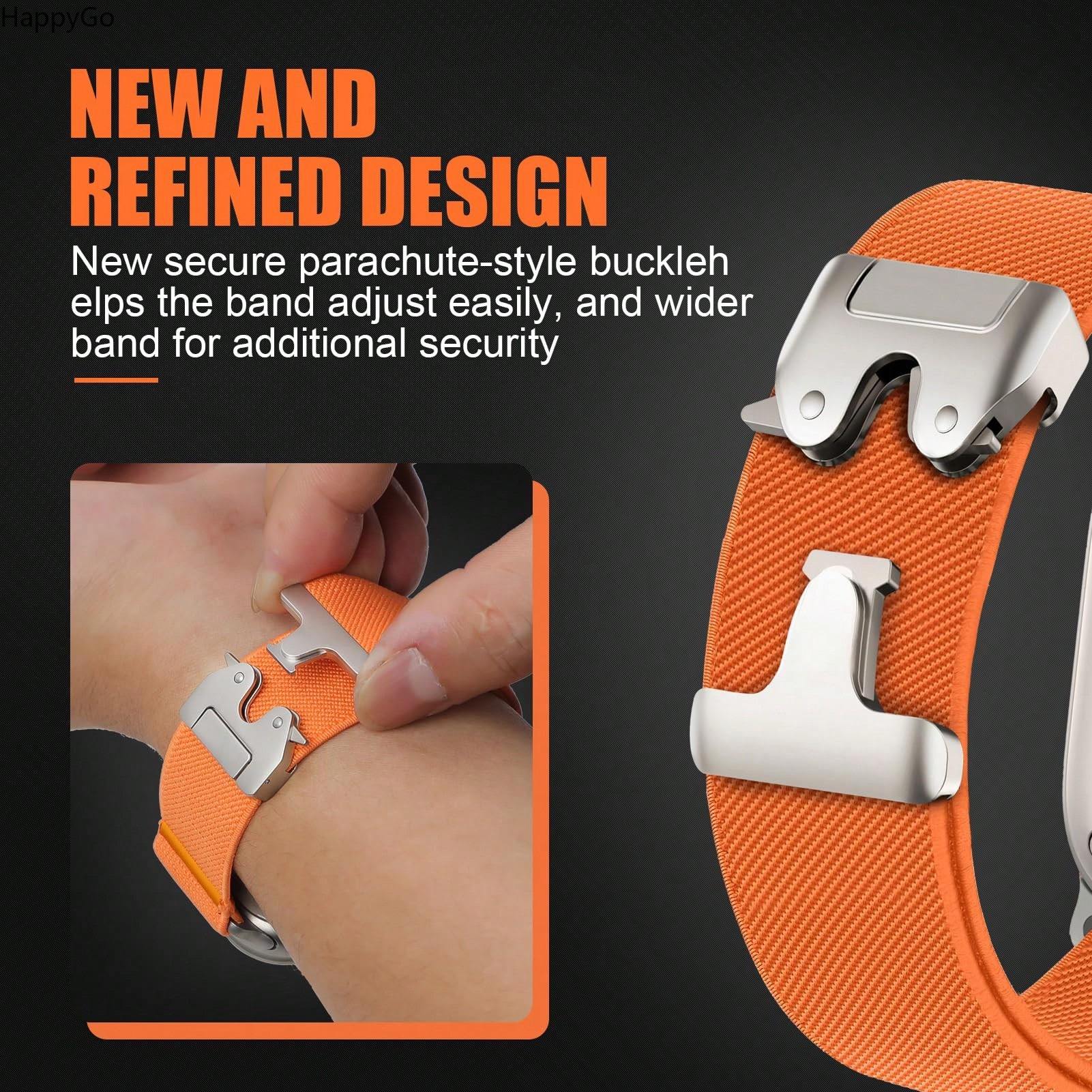 Wide Stretchy Nylon Wrist Stra - مراجعة Parachute Strap Elastic وسعره
