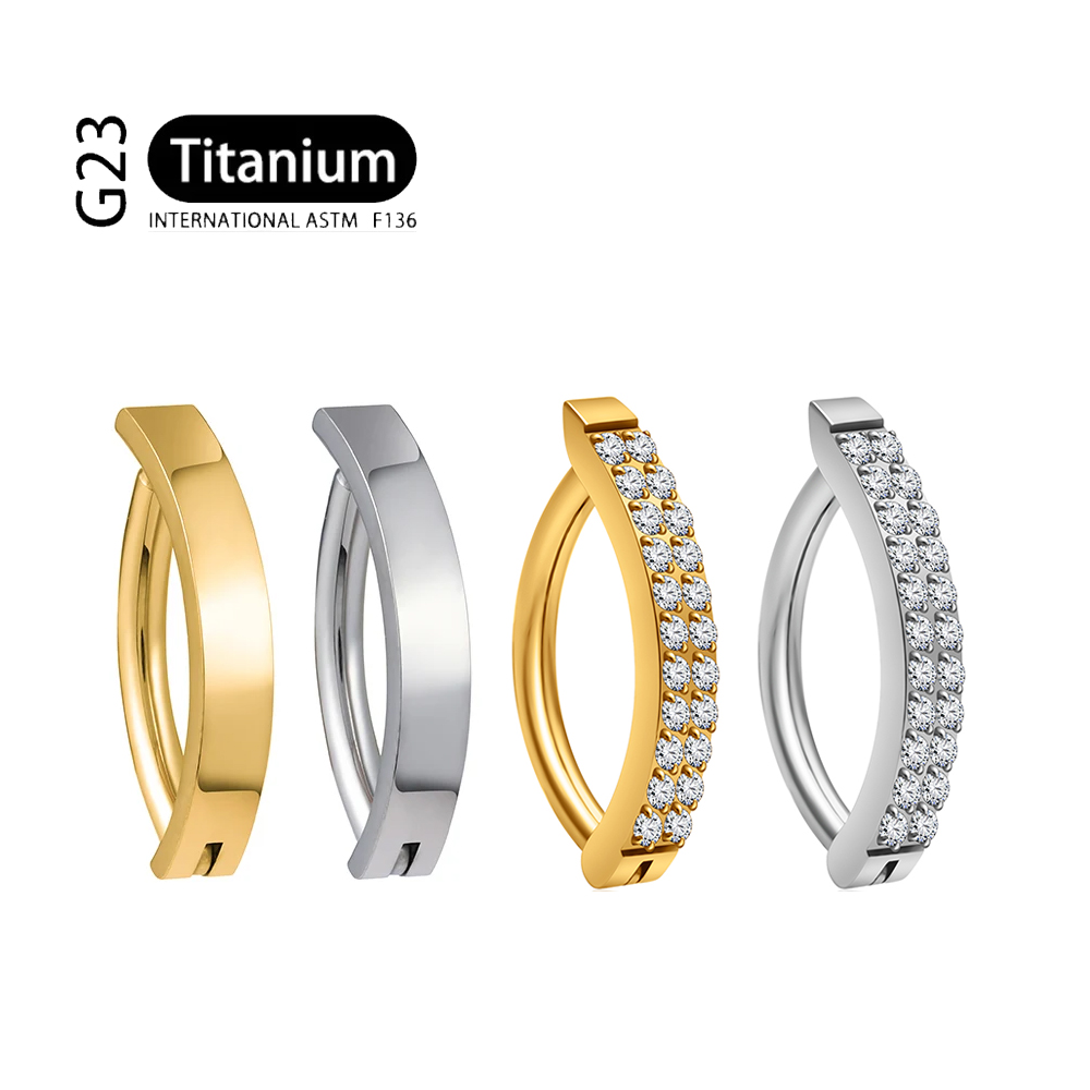 G23 Titanium Piercing 14G Doub - مراجعة Curved Spring Bar وسعره