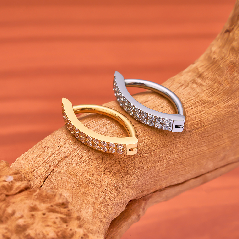 G23 Titanium Piercing 14G Doub - مراجعة Curved Spring Bar وسعره