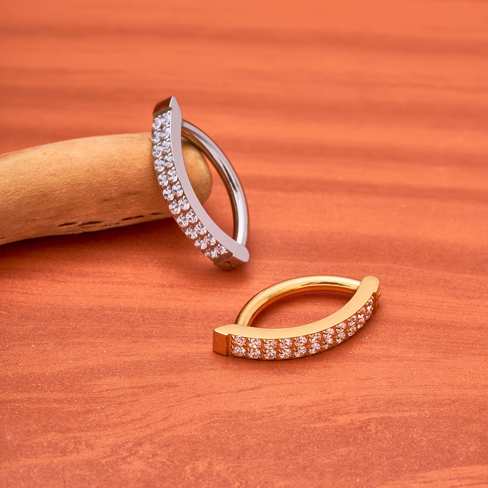 G23 Titanium Piercing 14G Doub - مراجعة Curved Spring Bar وسعره