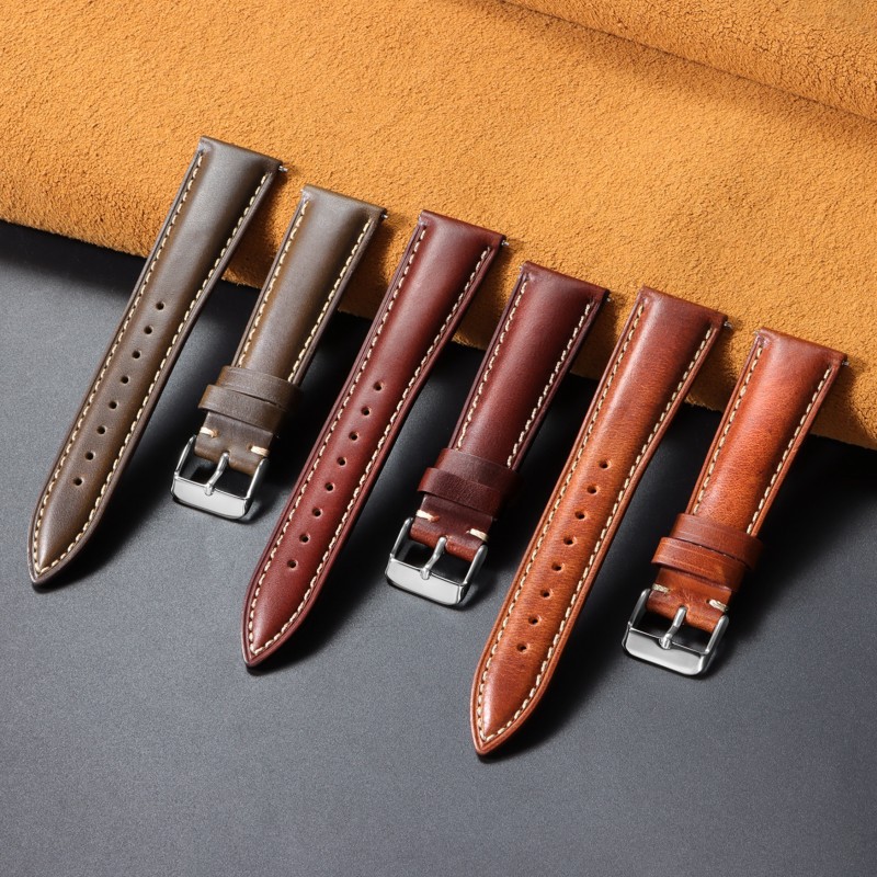 18mm 19mm 20mm 21mm 22mm Quick - مراجعة Leather Strap Quick Release وسعره