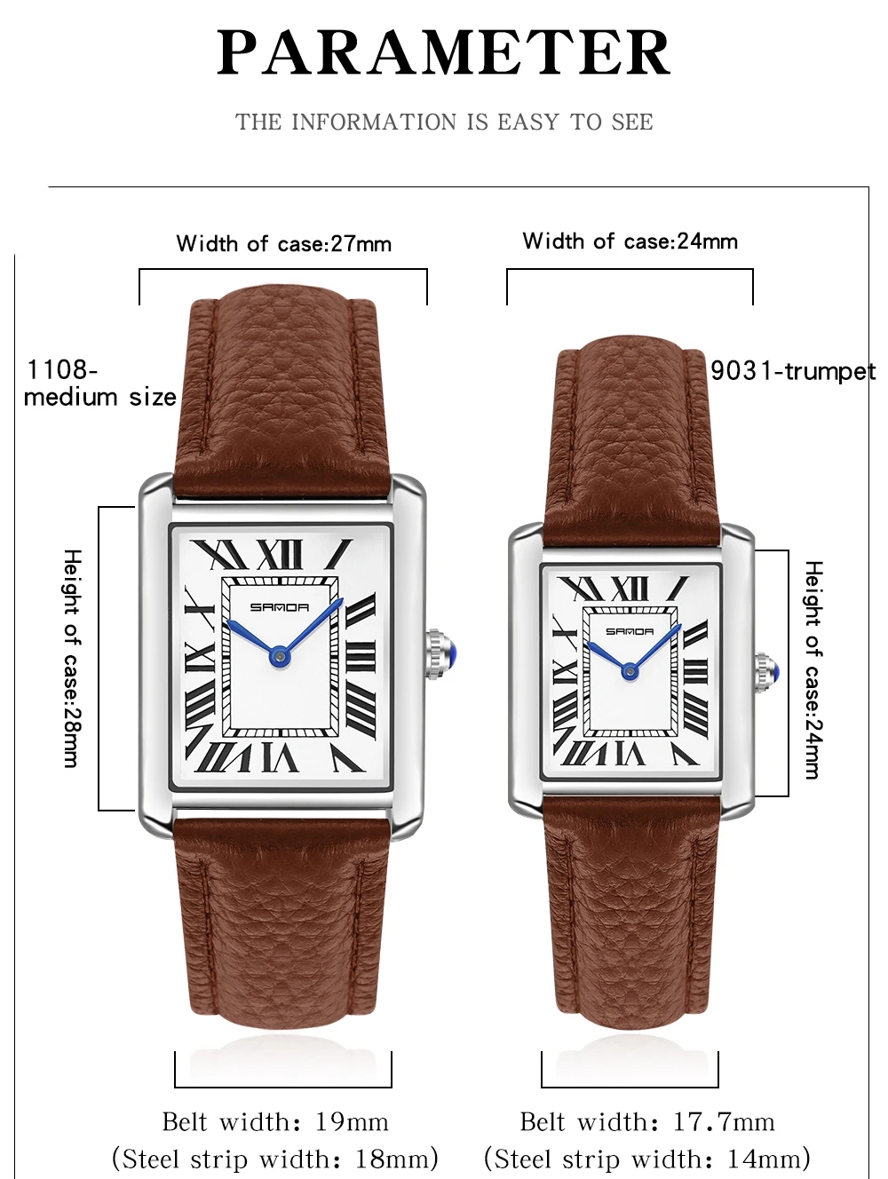 Sanda Rectangular Wrist Watche - مراجعة Leather Watch Band Men وسعره