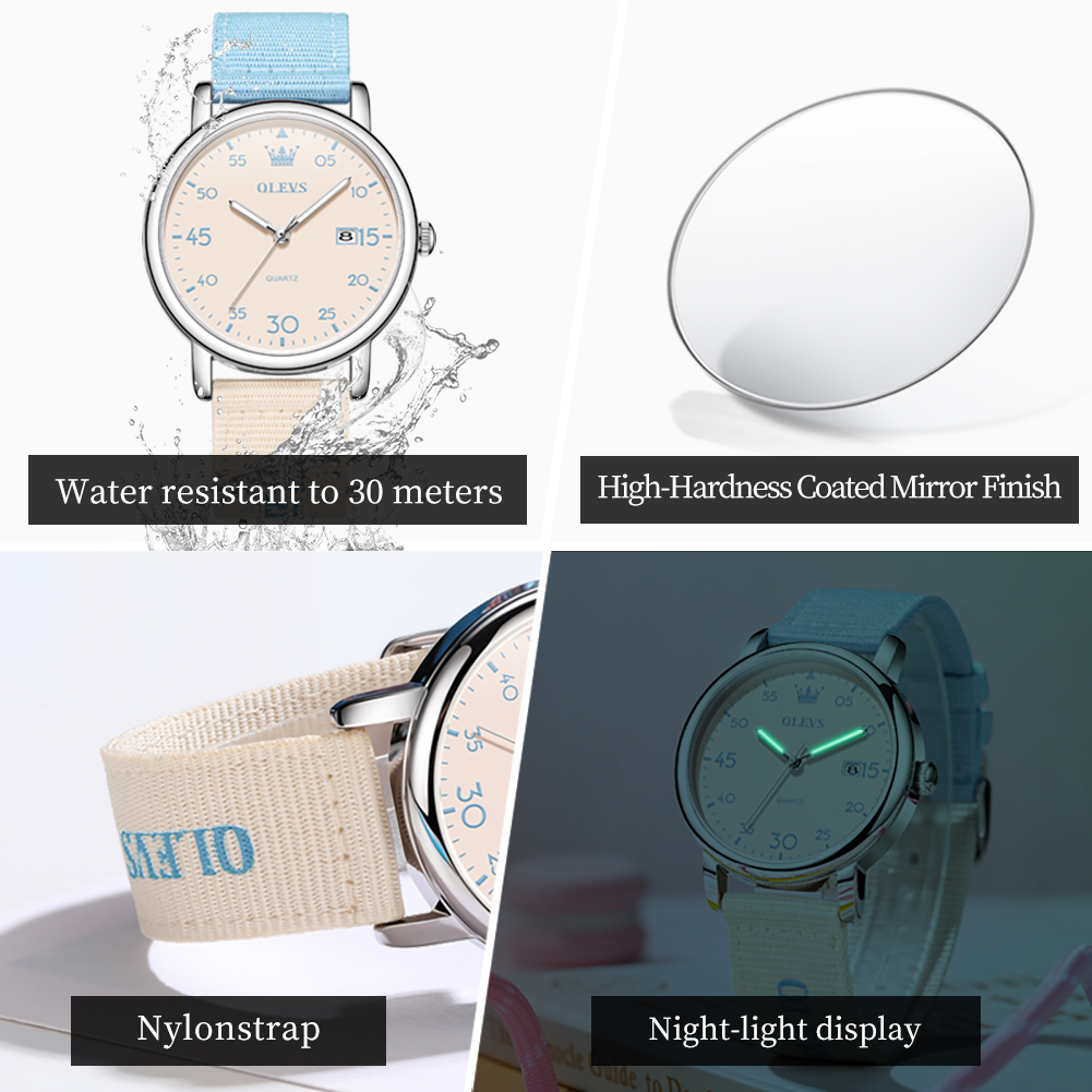 OLEVS Brand New Fashion Retro  - مراجعة Canvas Strap Watch وسعره
