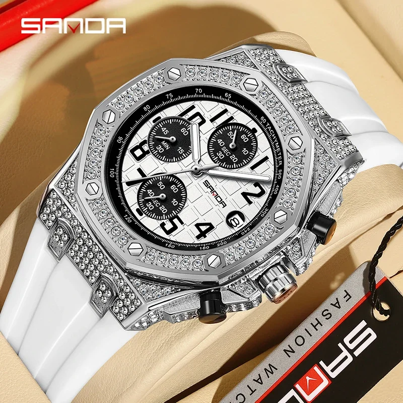 SANDA 7026 Men's Quartz Watch  - مراجعة Rubber Strap Diver وسعره