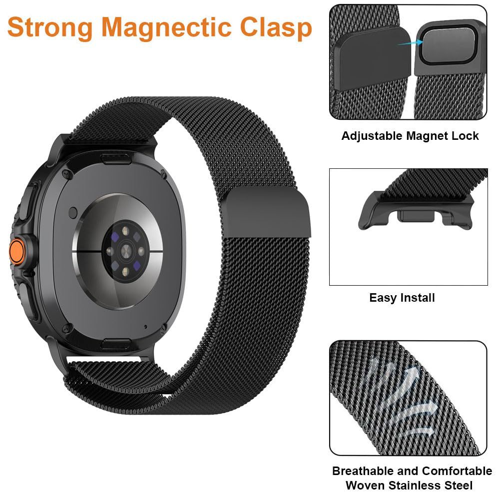 Magnetic Milanese Watch Strap  - مراجعة Mesh Strap Metal وسعره
