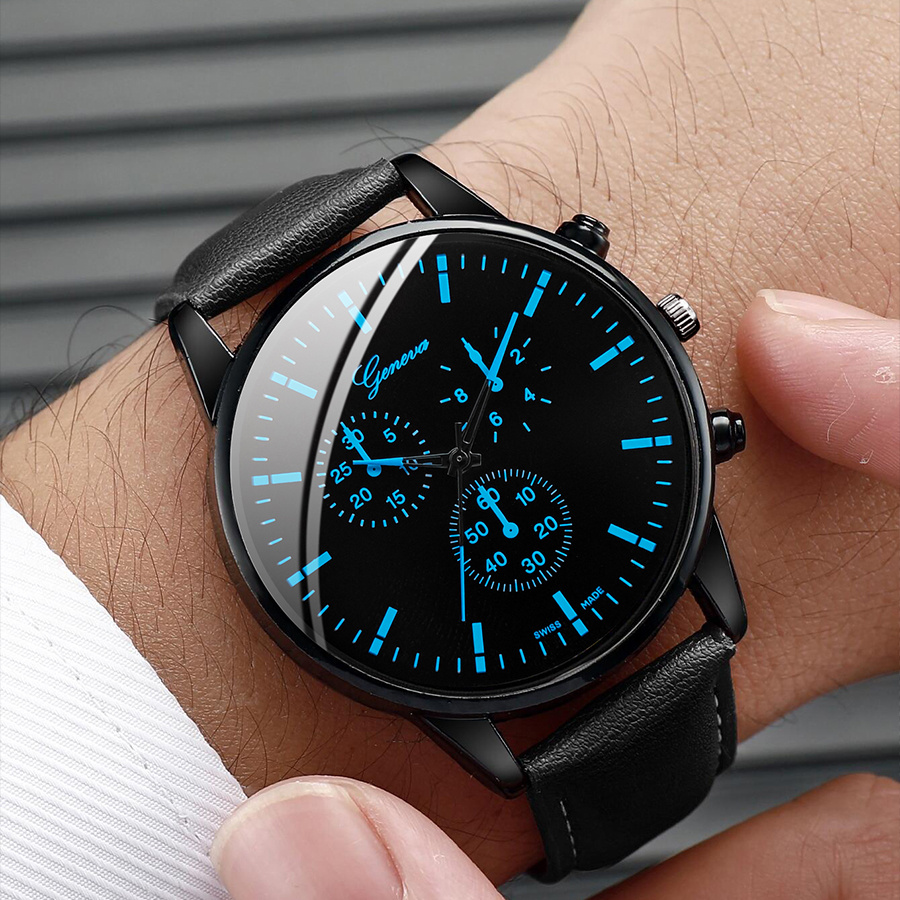 3PCS Fashion Men Business Watc - مراجعة Leather Watch Band Men وسعره