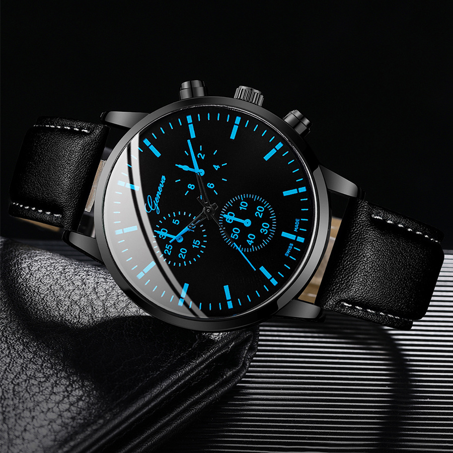 3PCS Fashion Men Business Watc - مراجعة Leather Watch Band Men وسعره
