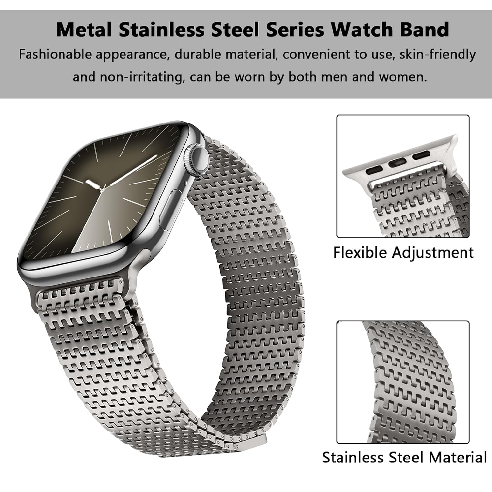 Titanium loop strap for Apple  - مراجعة Milanese Loop Magnetic وسعره