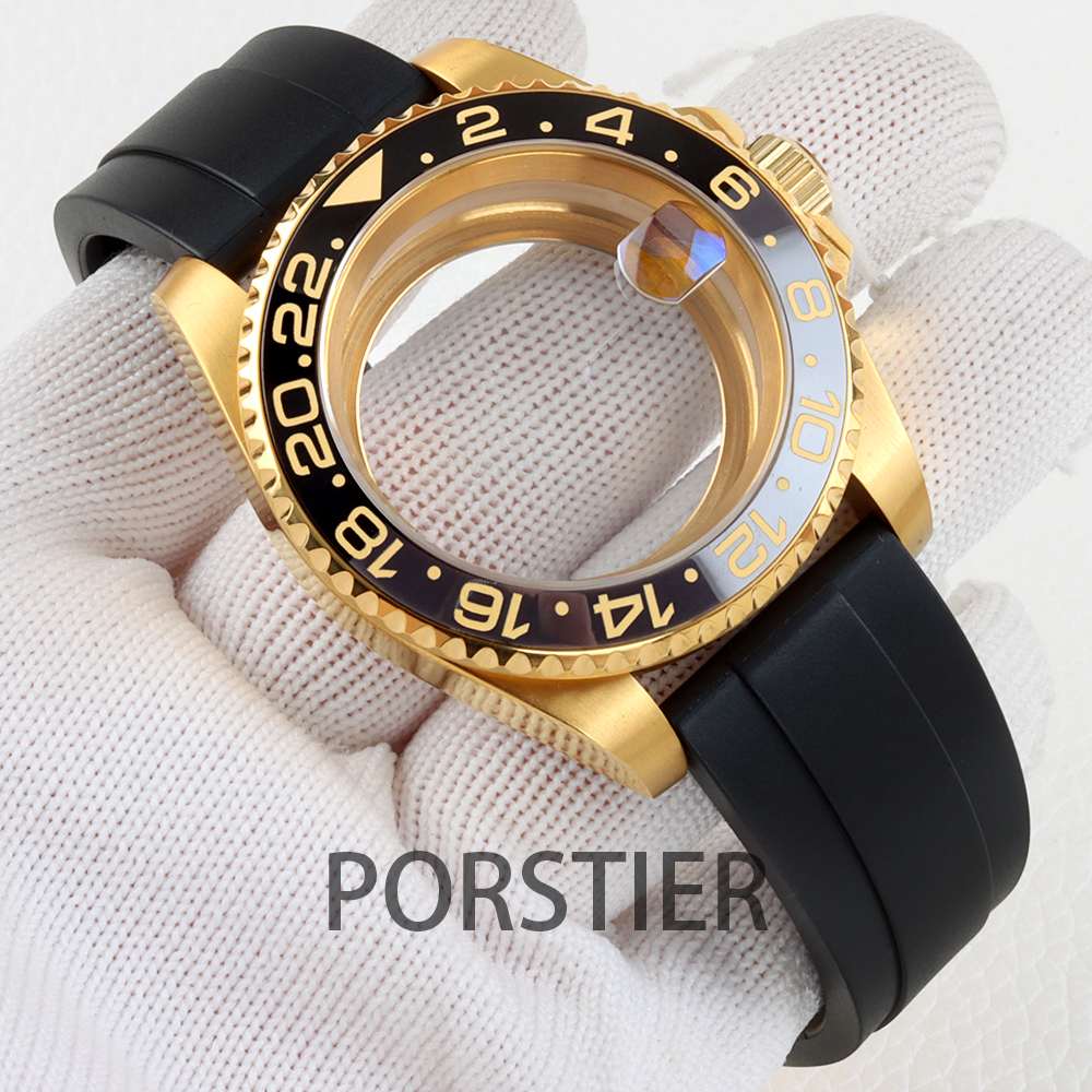 40mm Diver Watch Case for SUB  - مراجعة Rubber Strap Diver وسعره