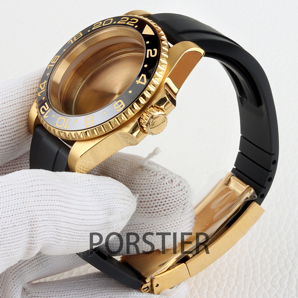 40mm Diver Watch Case for SUB  - مراجعة Rubber Strap Diver وسعره