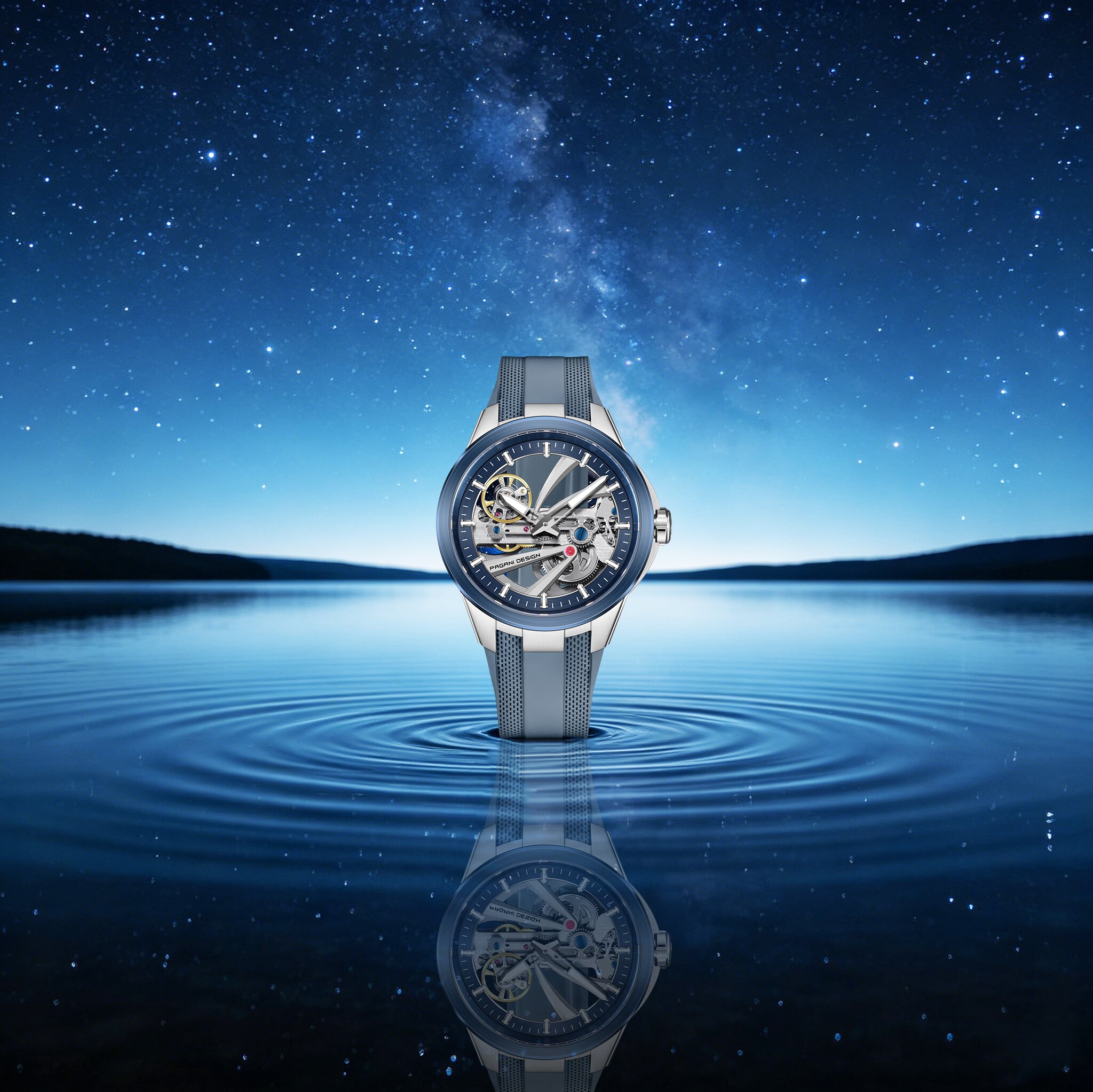 PAGANI DESIGN Men Trendy Mecha - مراجعة Rubber Strap Diver وسعره