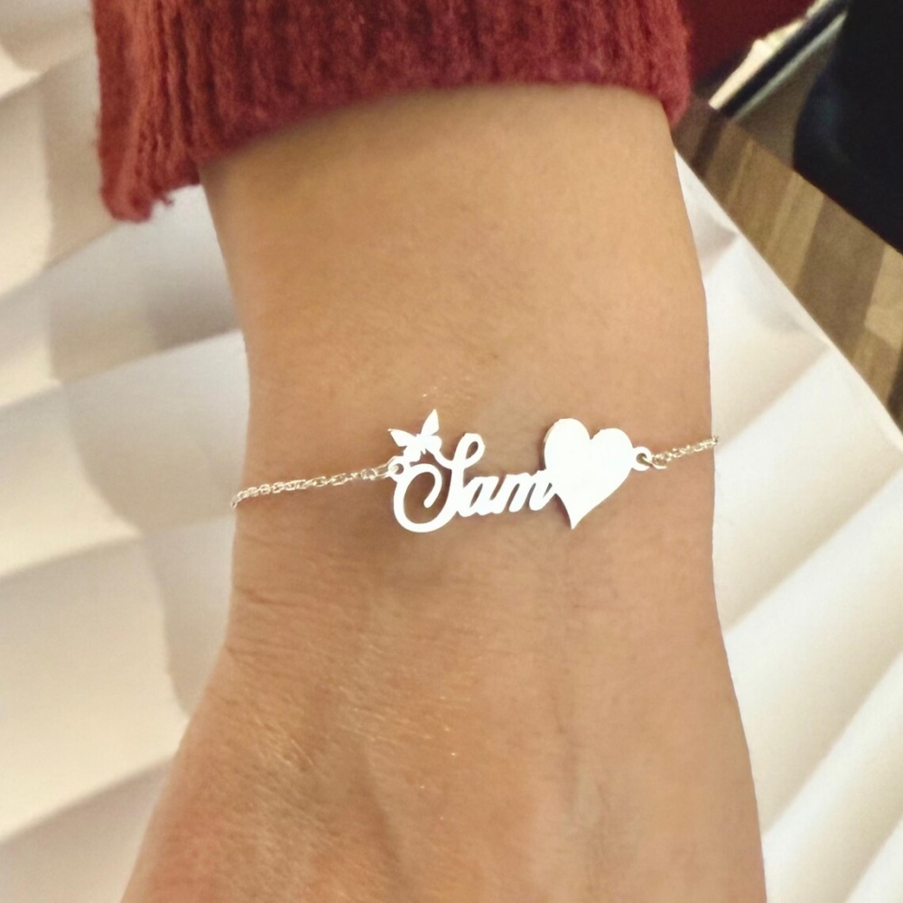 Custom Butterfly Name Bracelet - مراجعة Butterfly Clasp Deployant وسعره