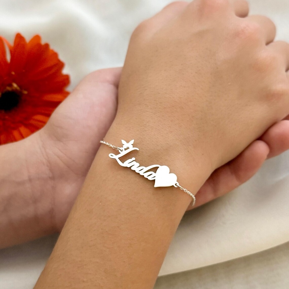 Custom Butterfly Name Bracelet - مراجعة Butterfly Clasp Deployant وسعره