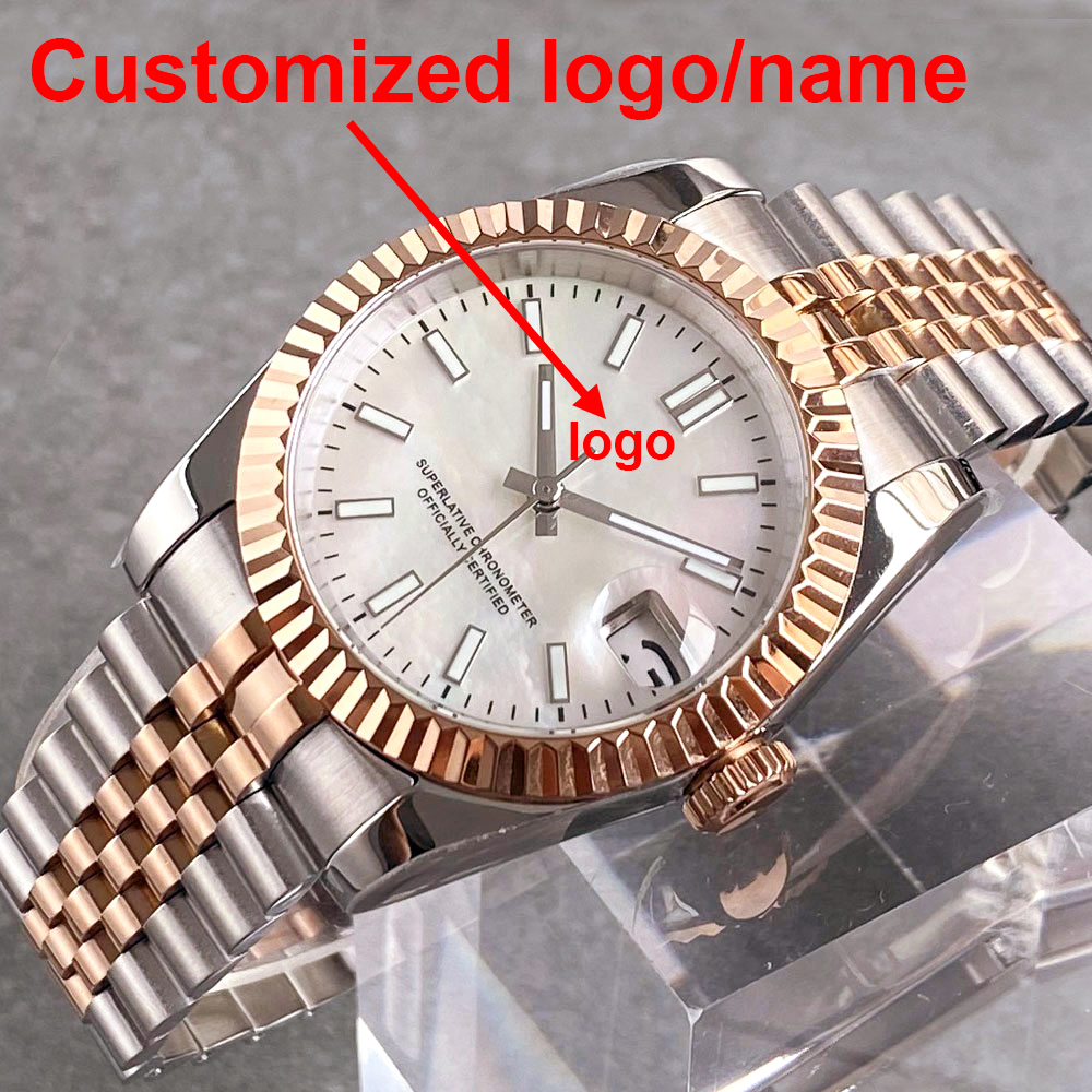 Customized Two Tone Rose Gold  - مراجعة Stainless Bracelet Diver وسعره