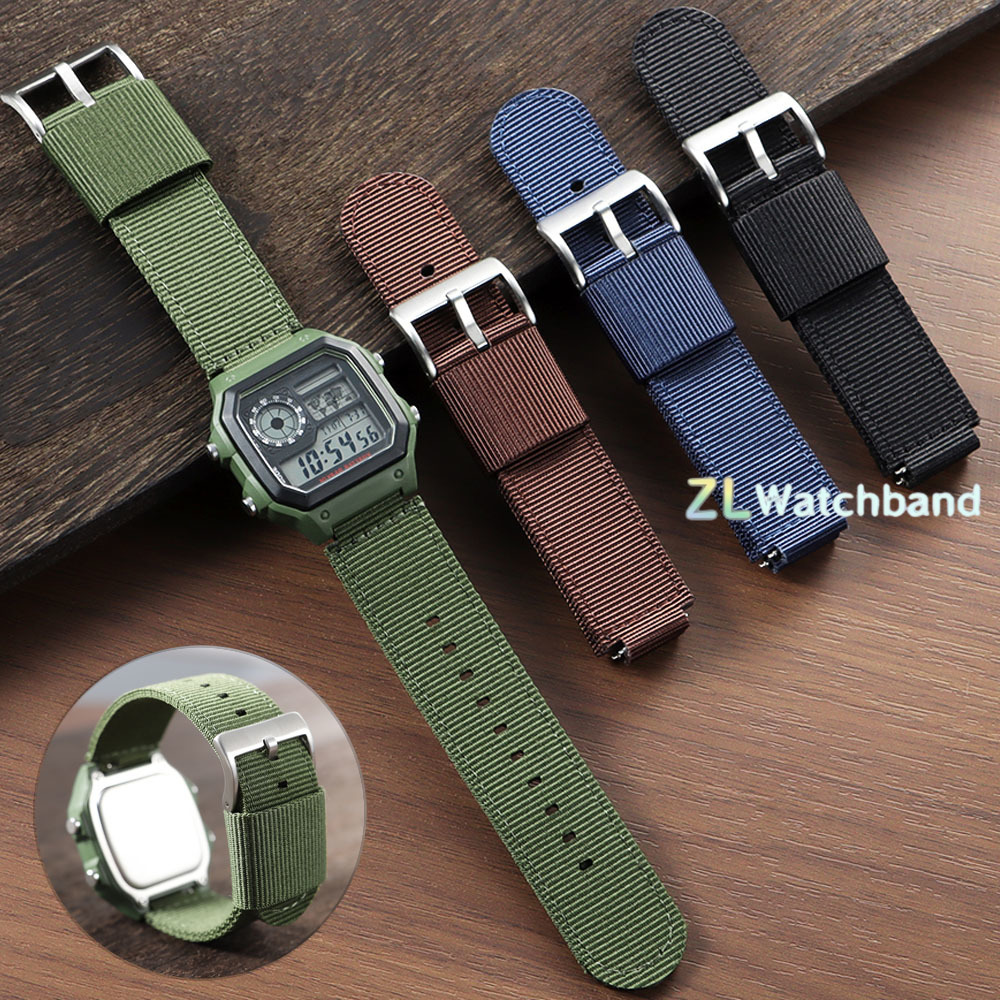 16mm 18mm Canvas Nylon Watch B - مراجعة Canvas Strap Watch وسعره